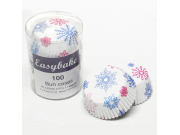 Easybake Bun Cases with Snowflake Pattern (45 x 25mm / 1.75 x 1") x 100	